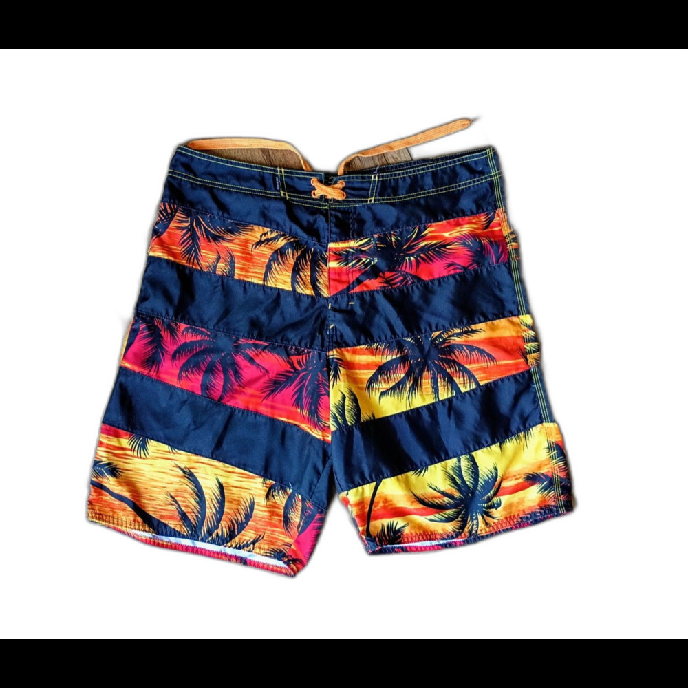 Joe Boxer Palm Tree Board Shorts 36 9" inseam